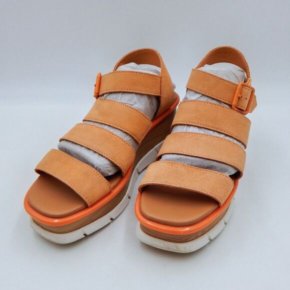 Sorel Joanie III Womens Tan Suede Slingback Wedge Sandals NL4673-877 Size 8 - Picture 1 of 14